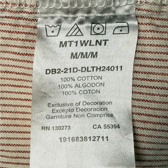 Wrangler Western Snap Shirt Women’s M Red Pinstripe Cotton Cowboy Top - Picture 7 of 11